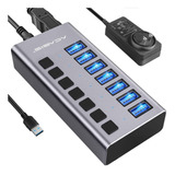 Concentrador Usb 7 Puertos Usb 36w 3 Hub 0 Datos Con In...