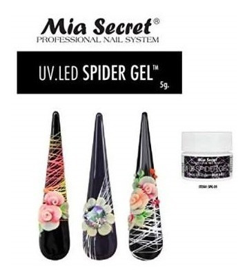 Gel Spider Mia Secret Color Negro .... Estylosas Lo Tiene !!