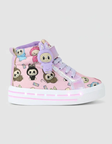 Tenis La Bubu Luces Led Labubu Macaron The Monsters Comodos Antiderrapante Niñas Tenis Infantil | Meses sin interés