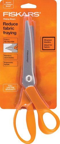 Tijeras Dentadas Fiskars Wj, 8 Pulgadas, Naranja