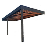 Pergola Galeria Hierro Madera Industrial