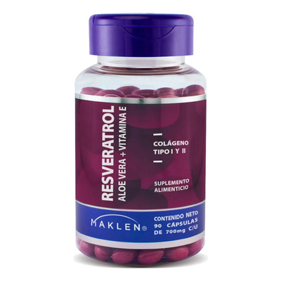 Resveratrol + Aloe Vera Y Vitamina E | 90 Softgels | Maklen Sabor Sin sabor | MercadoLibre