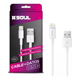 Cable Para iPhone 5 6 7 8 X Xs Carga Rápida Datos 3.1 A 1 Mt