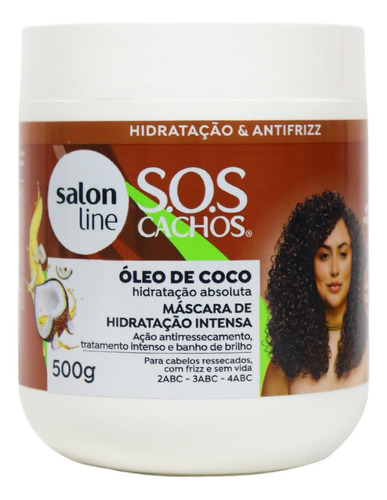 Máscara Tratamento S.o.s. Cachos Coco Creme Salon Line 500ml