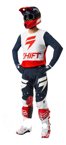 Equipo Conjunto Motocross Shift 3lue 4th Kind Navy Red 