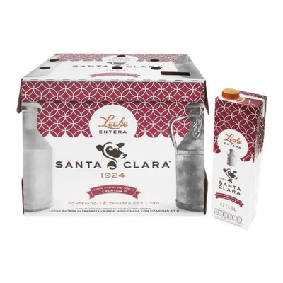 Leche Santa Clara Entera 1 Litro 12 Piezas Od.st | MercadoLibre