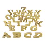 Kit C/ 30 Letras 15mm Por 8cm De Altura Decoração Madeira