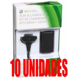 Kit 10 Unid Atacado Carregador Bateria Pra Controle Xbox360