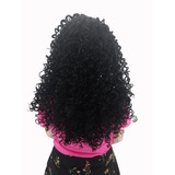 Front Lace Afro Cacho 4 B Castanho #2 55cm De Fibra Orgânica