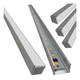 5pz Perfil Aluminio Incluye Tira Led 120cm Casa Oficina 127v