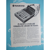 Propaganda Vintage - Sanyo. Máquina De Calcular. A Menor...