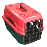 Caixa De Transporte N3 Para Cães E Gatos Grande  Vermelha