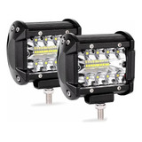 Faro Auxiliar 55w Led Moto Spot/flood X 2 + Tecla + Soportes