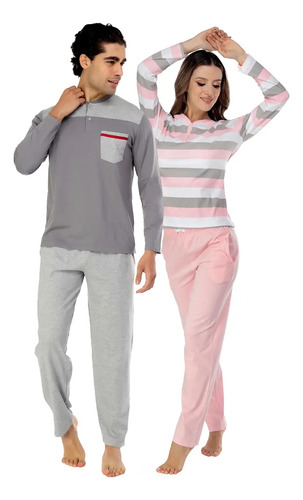 2 Pijamas Pareja Duo Amor Pantalón Y Sudadera Ropa Dormir | Envío gratis
