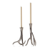 Torre & Tagus Antler - Candelabro De Aluminio Para Velas Con