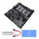 Placa Base Minera X99 De Doble Enchufe Con Cable, Deflector