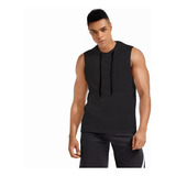 Camiseta Sin Mangas Con Capucha Para Hombre Fitness Deportes