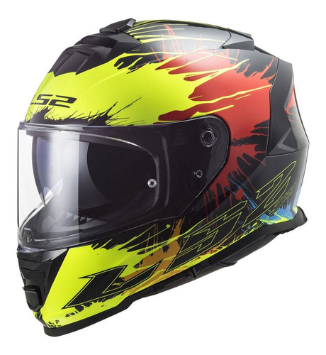 Casco Cerrado Ls2 Storm Drop Amarillo