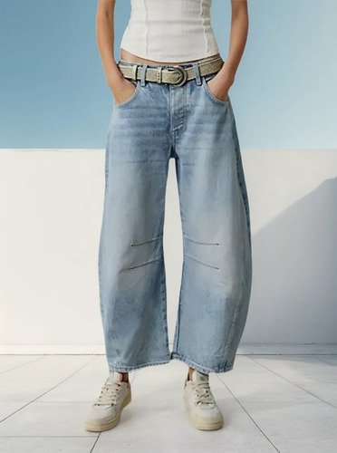 Barrel Jeans Wide Leg Cropped Vintage Jeans [u] [u]