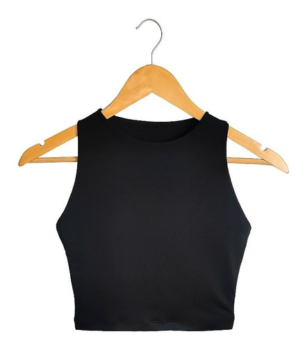 Crop Top Blusa Para Mujer Unicolor Licrada 10% Off