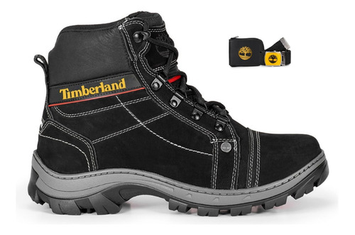 Bota Masculina Original Timberland Couro Resistente +brindes