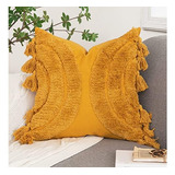 Half Moon Accent Boho Tufted Decorative Throw Pillow Co...