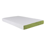 Colchón Cuna Bebé Baby Essential Memory Foam 130 X 70 Color Blanco Y Verde