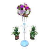 10 Base Para Vela- Floral  Altura 40cm  Flor