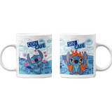 Tazones Tazas Blancas Stitch Lilo Y Stitch Con Y Sin Cafe