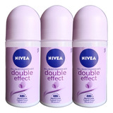 X3 Desodorante Nivea Roll-on Double Effect 50ml