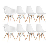 Kit Cadeiras  Eames Wood   2 Daw E 6 Dsw  Varias Cores Cor Da Estrutura Da Cadeira Branco