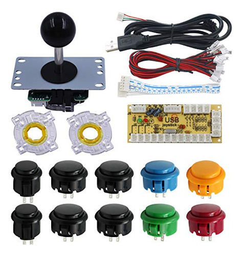 Kit De Mando De Botones Y Joystick Para Juegos De Arcade Sjj