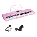 Teclado Musical Estudante Profissional 61 Teclas 300 Rit Usb