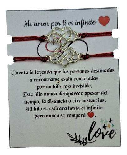 Pulsera Hilo Rojo Infinito Amor Pareja