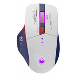Mouse Inalámbrico Recargable Gamer Modo Dual Rgb Ergonómico