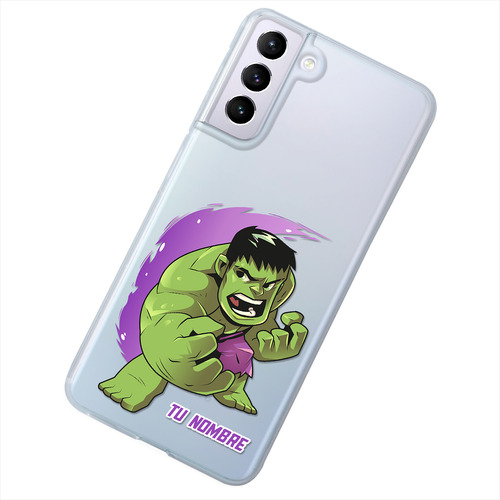 Funda Para Galaxy Hulk Marvel Personalizada Con Tu Nombre