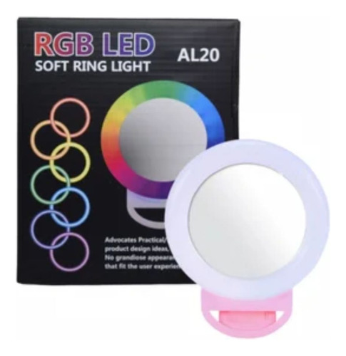 Anillo Led Rgb Celular Selfie Portatil Ajustable Videos Luz