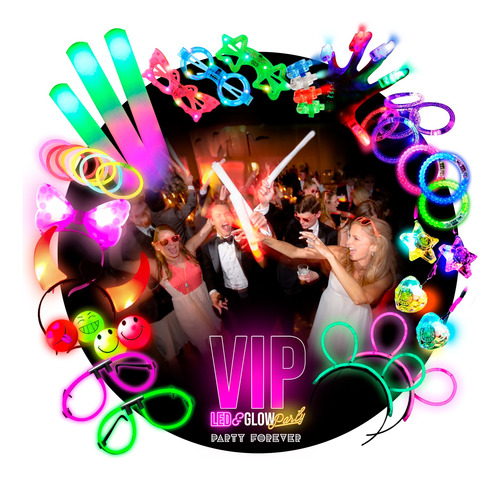 Combo Cotillon Vip Todo Luminoso 150 Personas