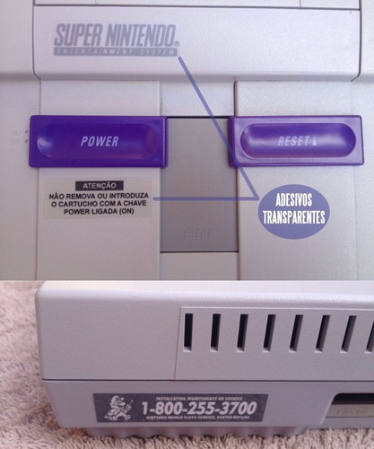 Kit Adesivos Console Super Nintendo Labels Snes Playtronic