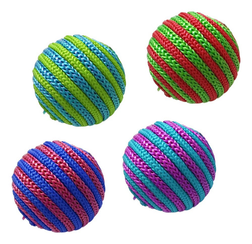 Juguete Pelota Multicolor Gatos Pack X4