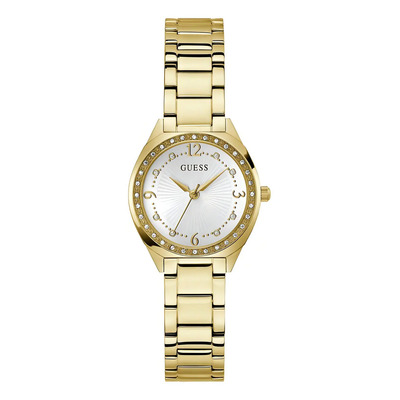 Reloj Pulsera Mujer Aacero Inoxidable Correa Dorado Bisel Dorado Fondo Plateado | Meses sin interés