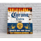 Carteles Corona Cerveza Retro Vintage Diseño 30x30 Cm