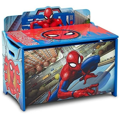 Baul Infantil Caja Organizador De Madera Juguetes Spiderman