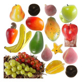 8 Frutas Artificiais De Cera E 1 Uva À Escolha - Fabricamos