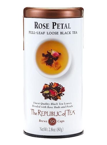 The Republic Of Tea Rose Petal Full-leaf Loose Black Tea, 2.
