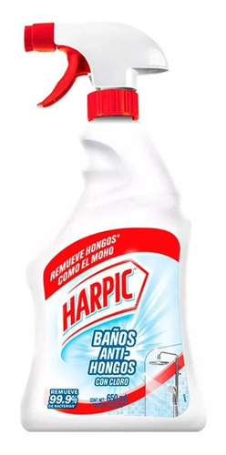 Limpiador De Baños Líquido Harpic Antihongos 650ml