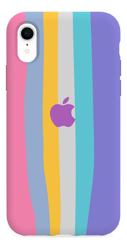 Carcasa Silicona Arcoíris Rosa Para iPhone 13 12 11 Pro Max 