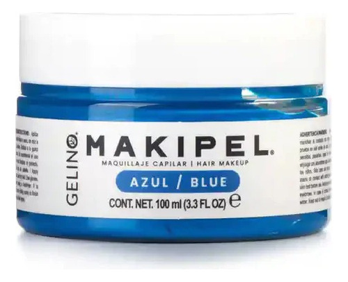 Makipel Azul 100ml - Maquillaje Temporal Para El Cabello