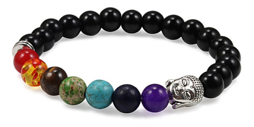 Pulsera Buda Cuarzo Onix 7 Chakras + Estuche Gamushop