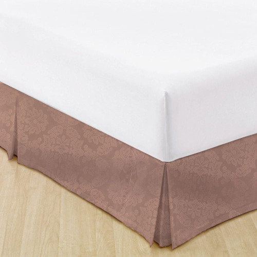 Saia Para Cama Box Casal Jacquard Admirare Rosê